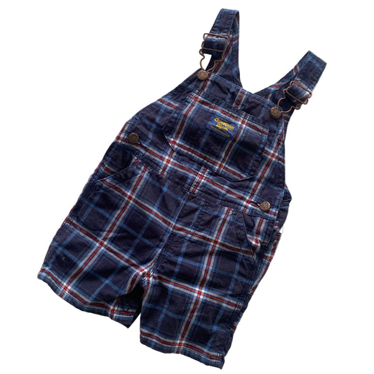 Oshkosh Tartan Shortalls - Size 12M