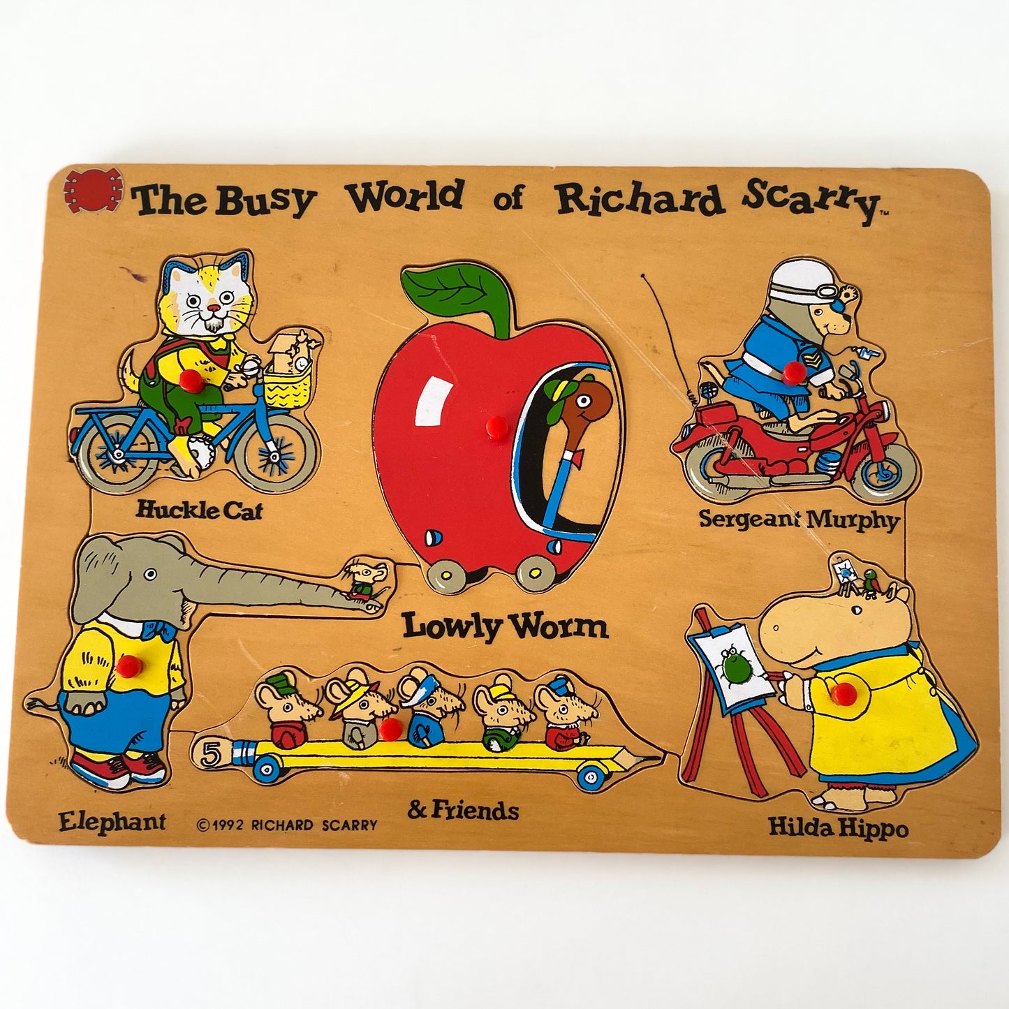 Vintage 1992 Richard Scarry Wooden Puzzle