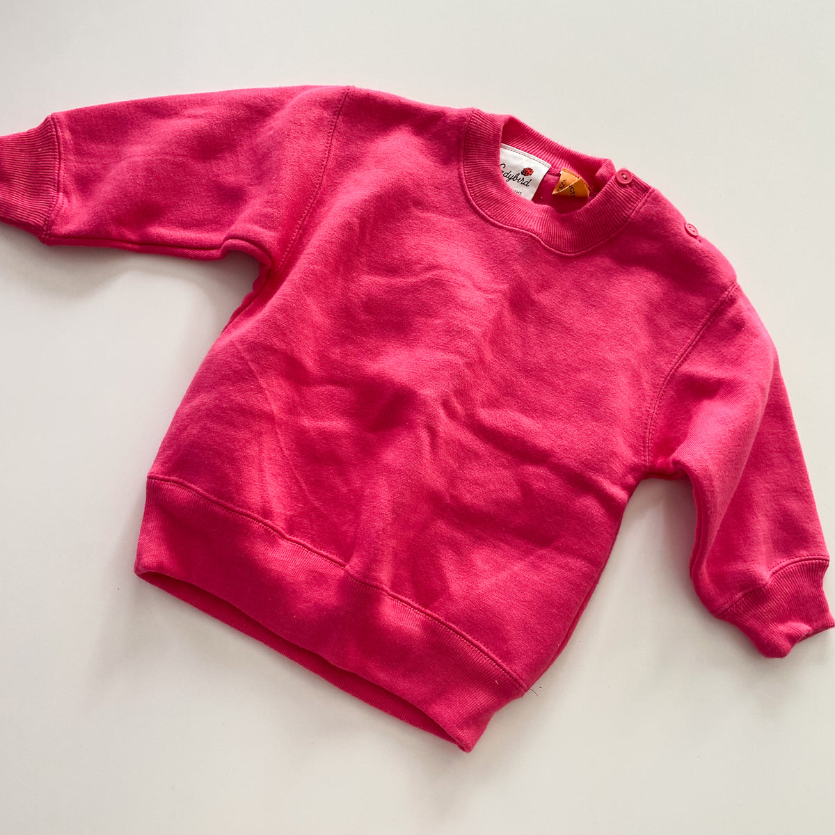 Vintage Ladybird Pink Jumper - Size 18M