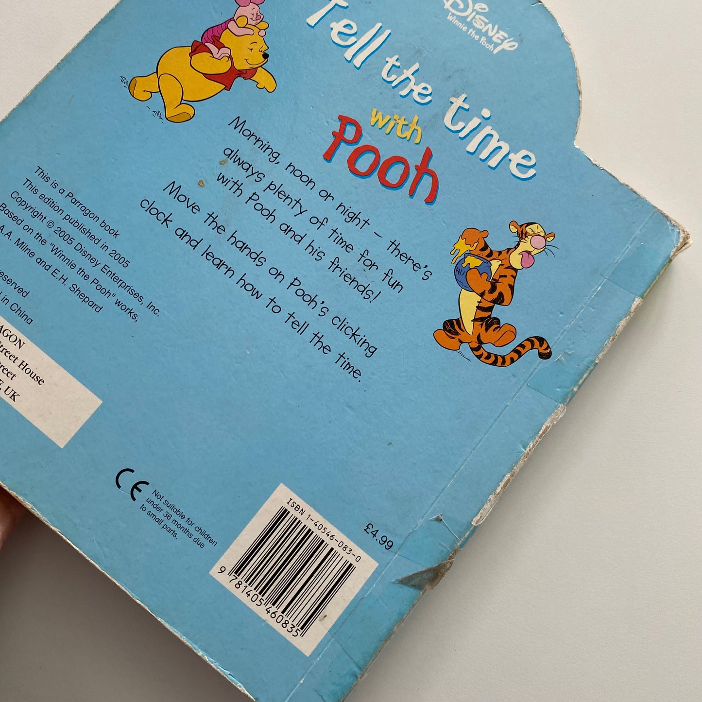 Vintage Disney Winnie The Pooh Tell The Time Board Book