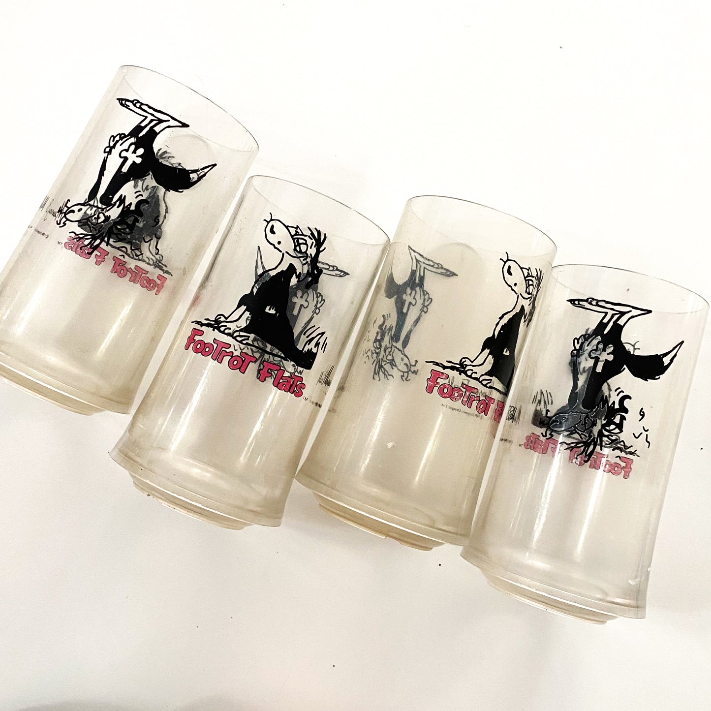 Vintage Footrot Flats Plastic Cups