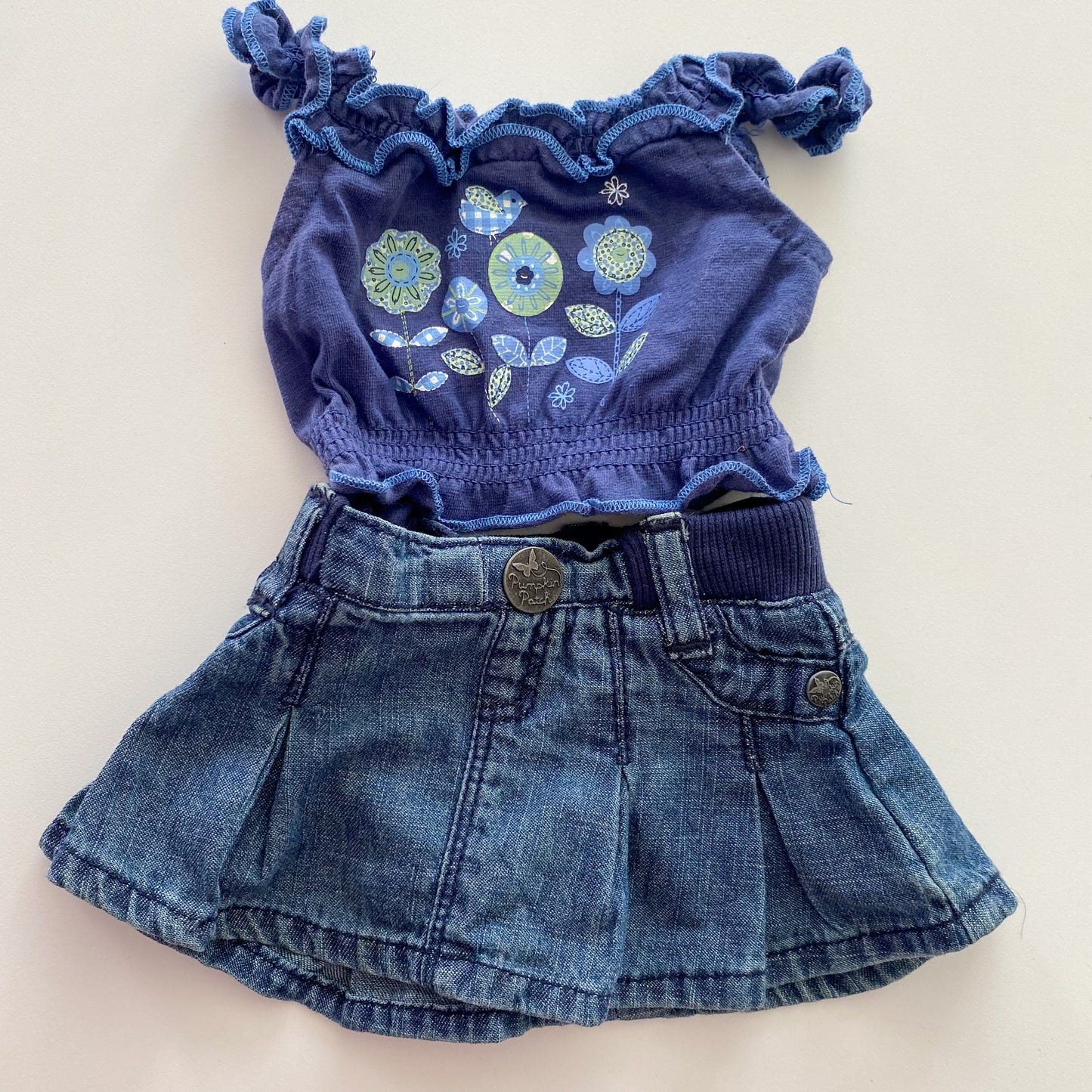 Vintage Pumpkin Patch Bear Outfit
