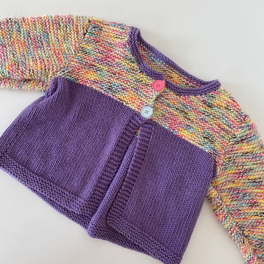 Handmade Knit Cardigan- Size 6-12M