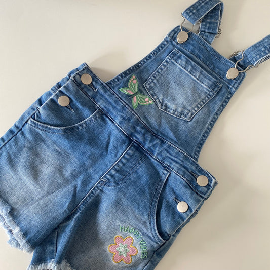 Denim Shortalls - Size 2