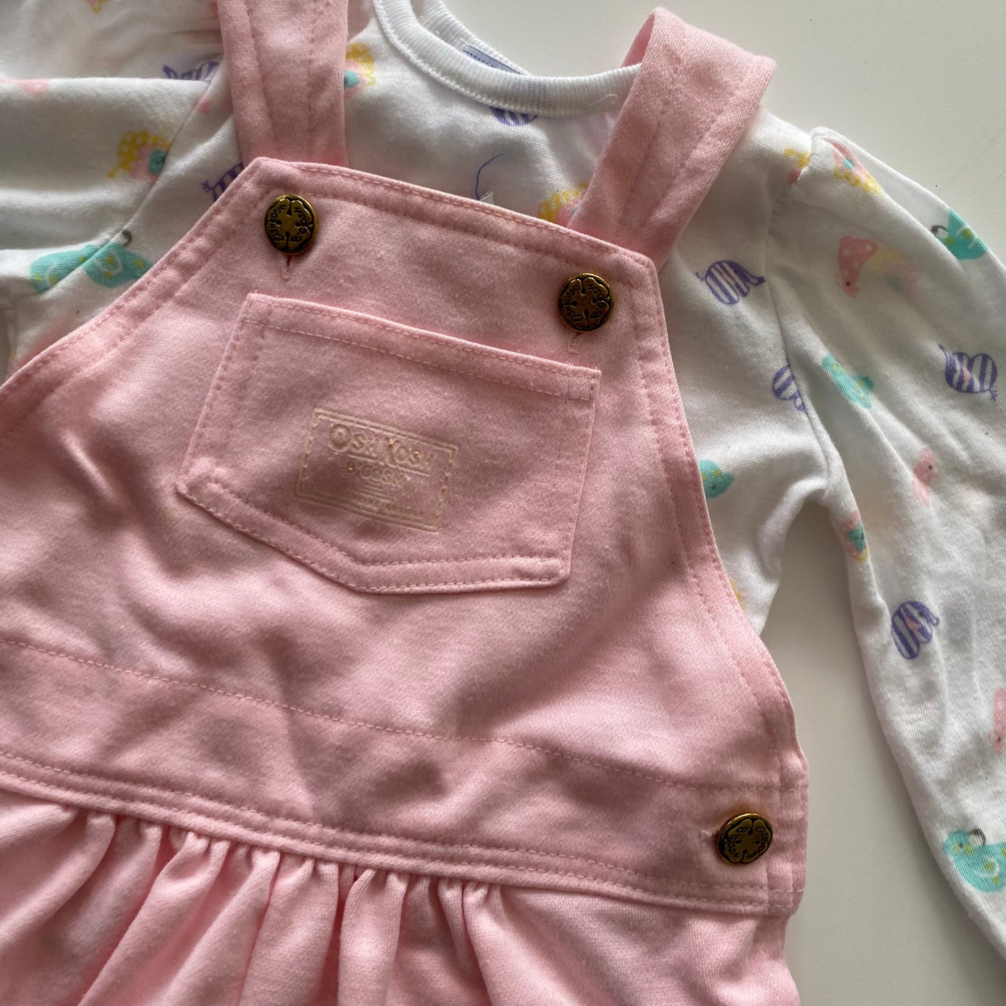 Vintage Oshkosh Overalls Set - Size 18M