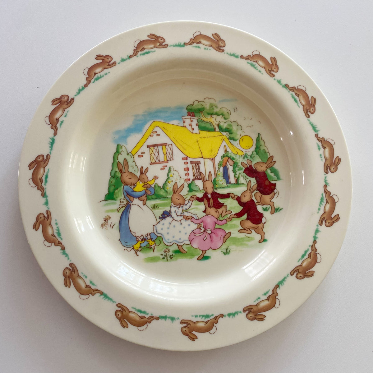 Vintage Bunnykins Melamine Plate