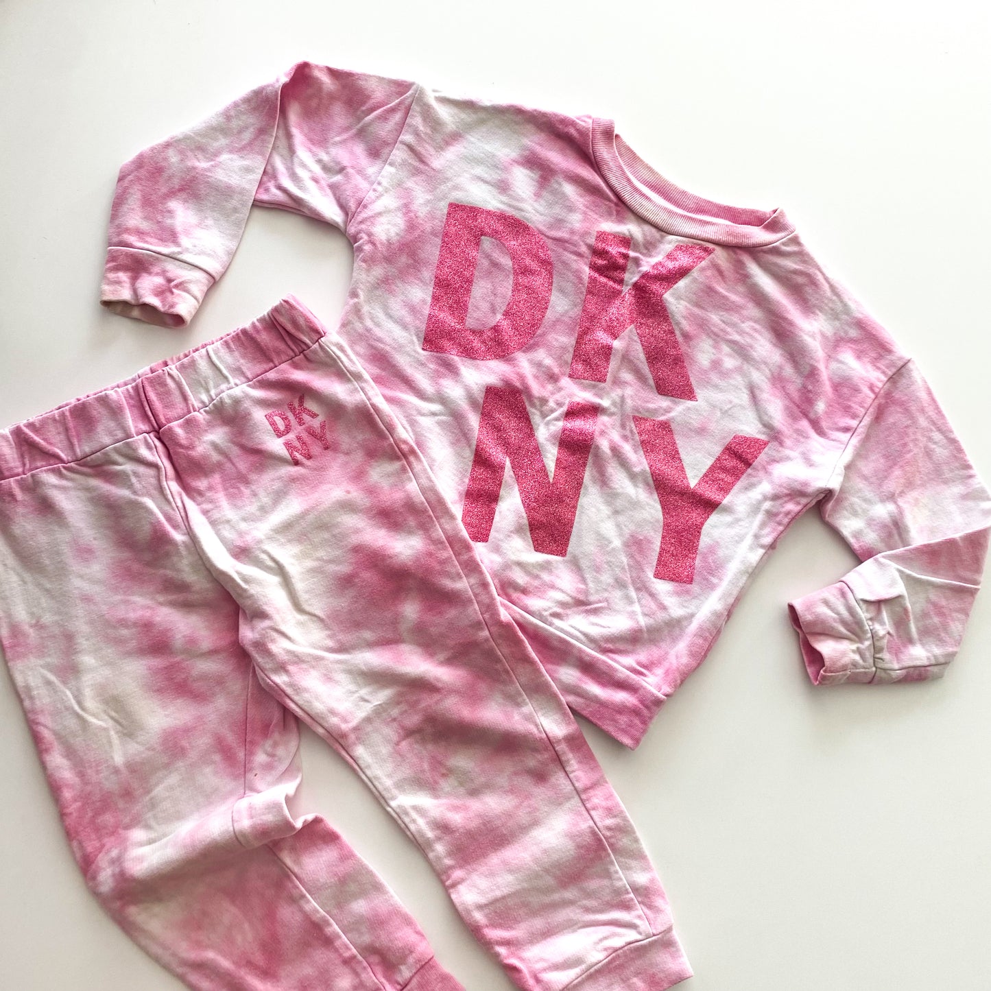 DKNY Pink Tie Dye Tracksuit - Size 2