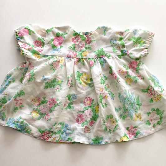Vintage Floral Dress/Top - Size 6-12M