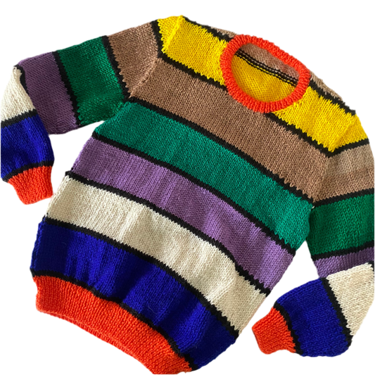 Handmade Knit Jumper  - Size 3-6Y