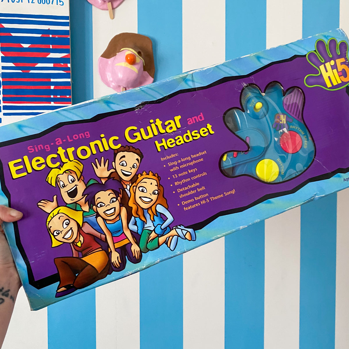 Vintage Hi-5 Sing-a-Long Electronic Guitar and Headset (NEW)