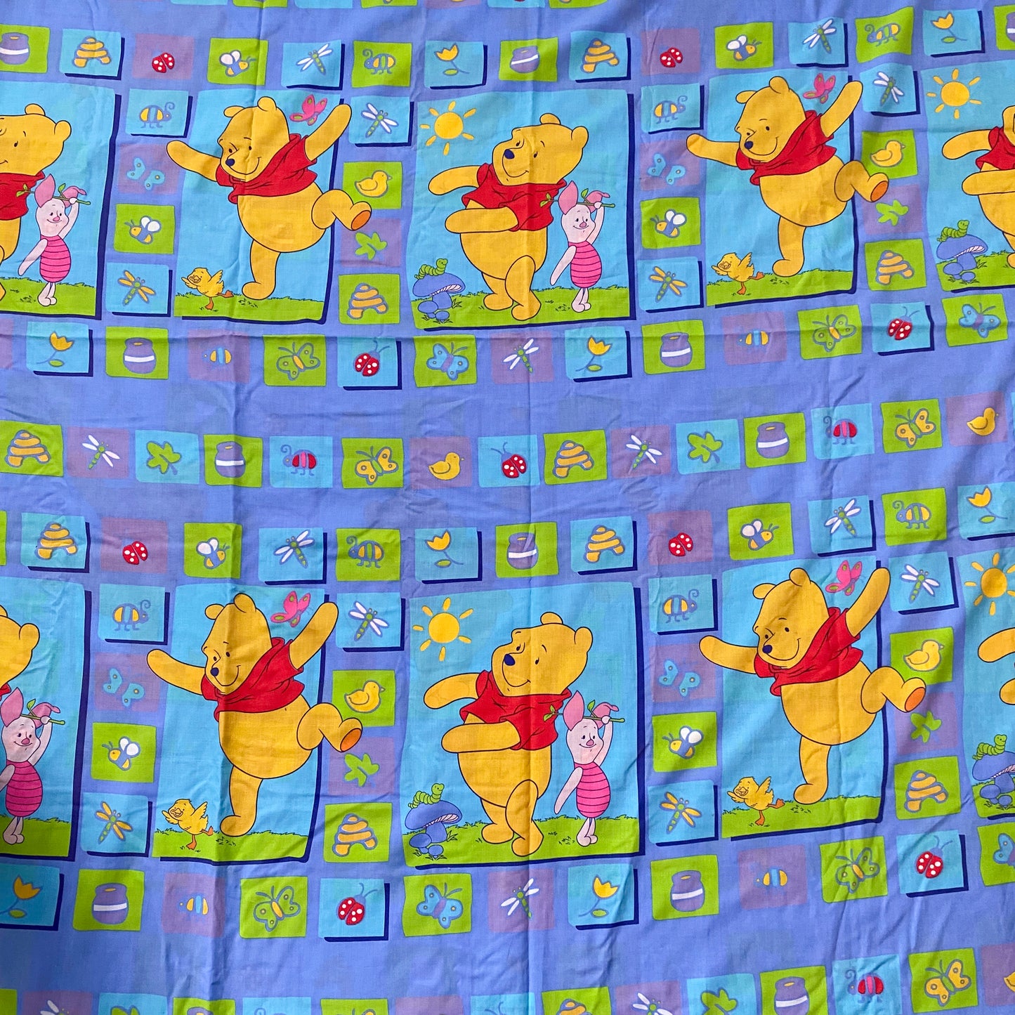 Vintage Disney Winnie The Pooh Single Flat Sheet
