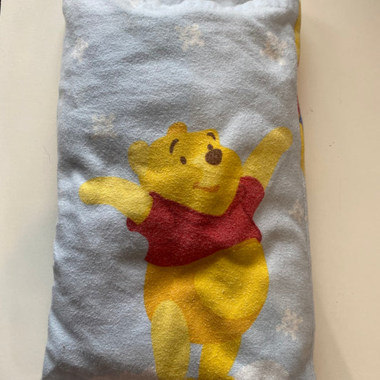 Winnie The Pooh Flannelette Fitted  Cot Sheet & Bag