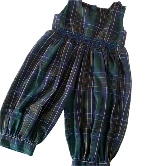 Vintage Tartan Romper - Size 2-4Y