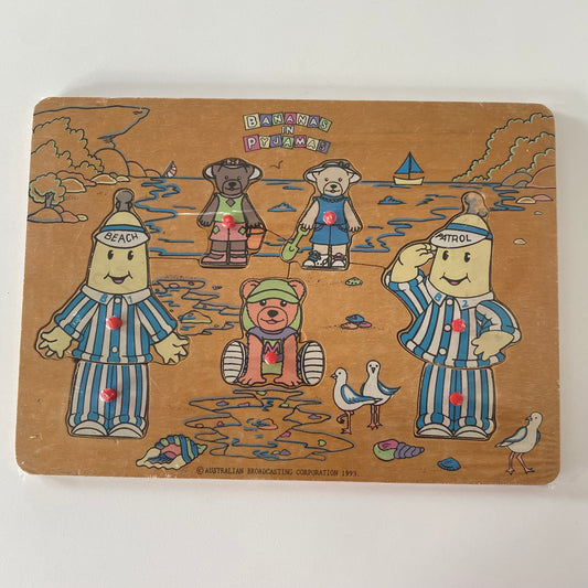 Wooden Puzzle - Vintage Bananas In Pyjamas