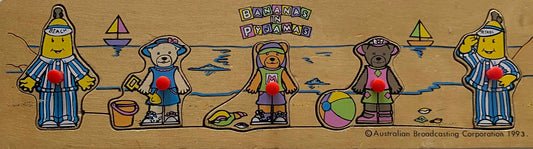 Vintage Bananas In Pyjamas Wooden Puzzle