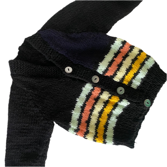 Handmade Knit Cardigan- Size 3-6M
