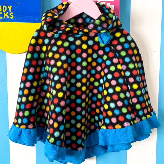 Fleece Hooded Poncho - Size 4-6Y