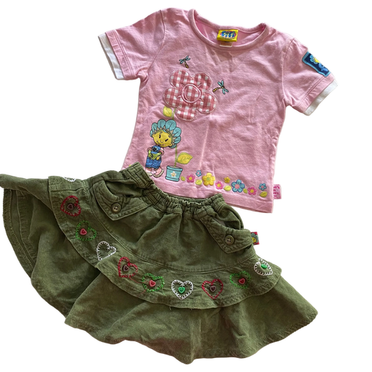 Fifi & The Flowertots Top & Skirt - Size 2-3Y