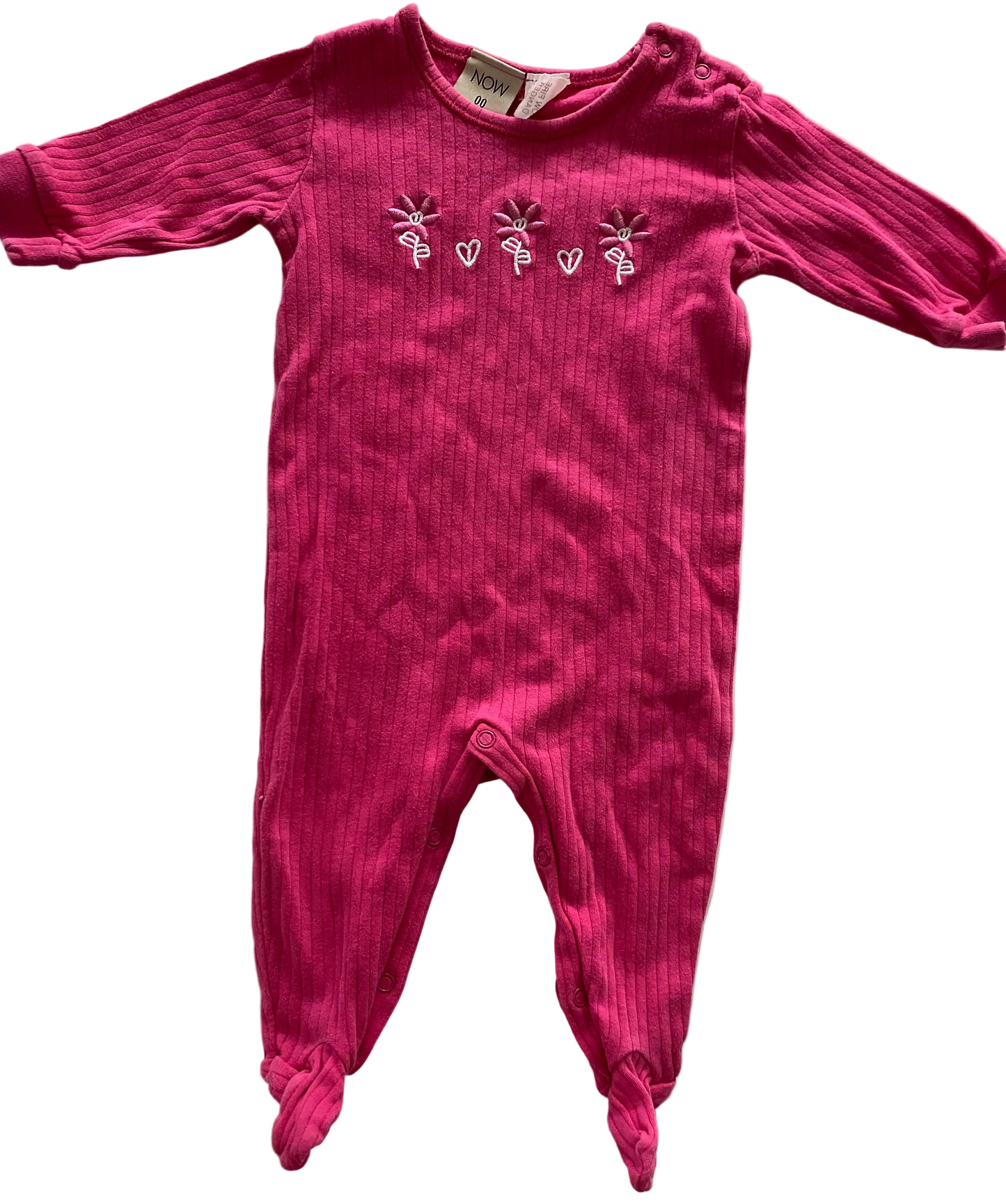 Vintage NOW Pink Footed Suit - Size 3-6M