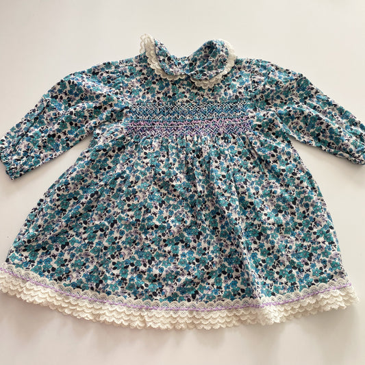 Vintage Floral Dress - Size 6-12M