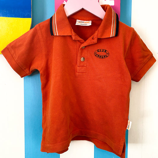 Vintage Wild Zone Orange Polo Top - Size 3
