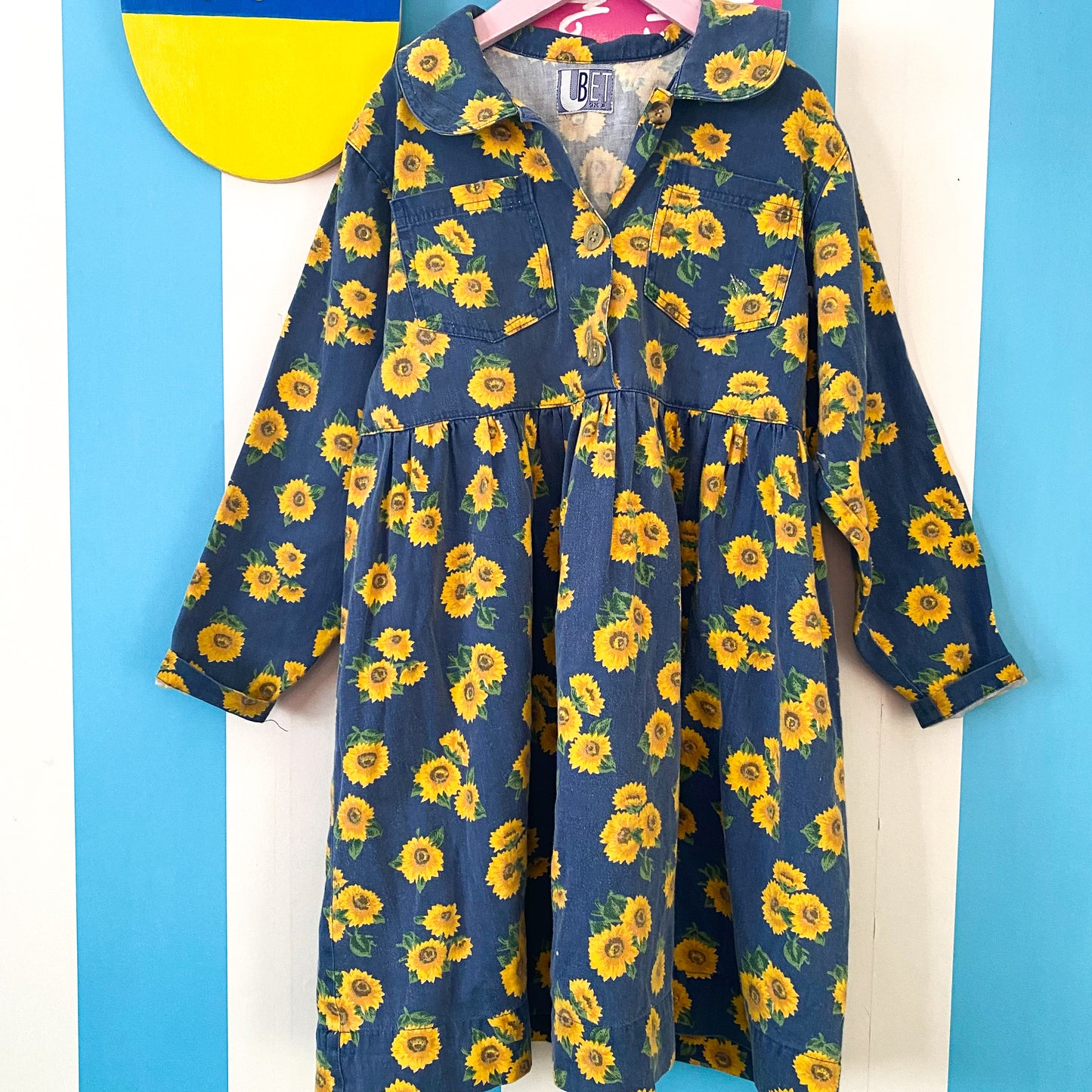 Vintage Sunflower Dress - Size 8