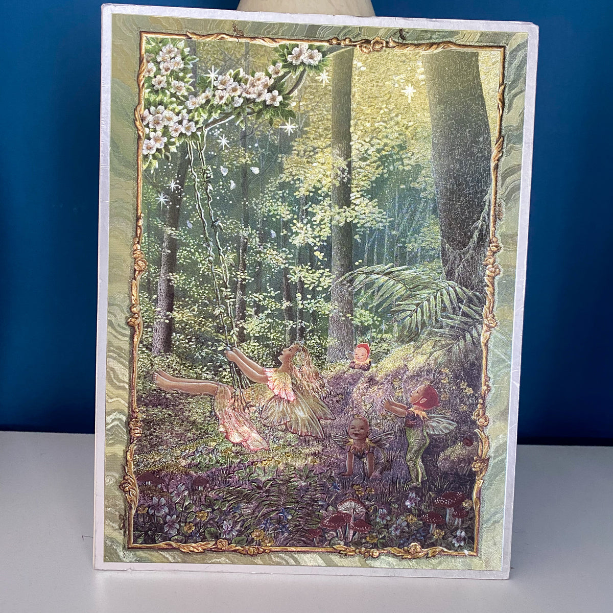 Vintage 1997 A5 Shirley Barber Dufex Metallic Foil Art Print