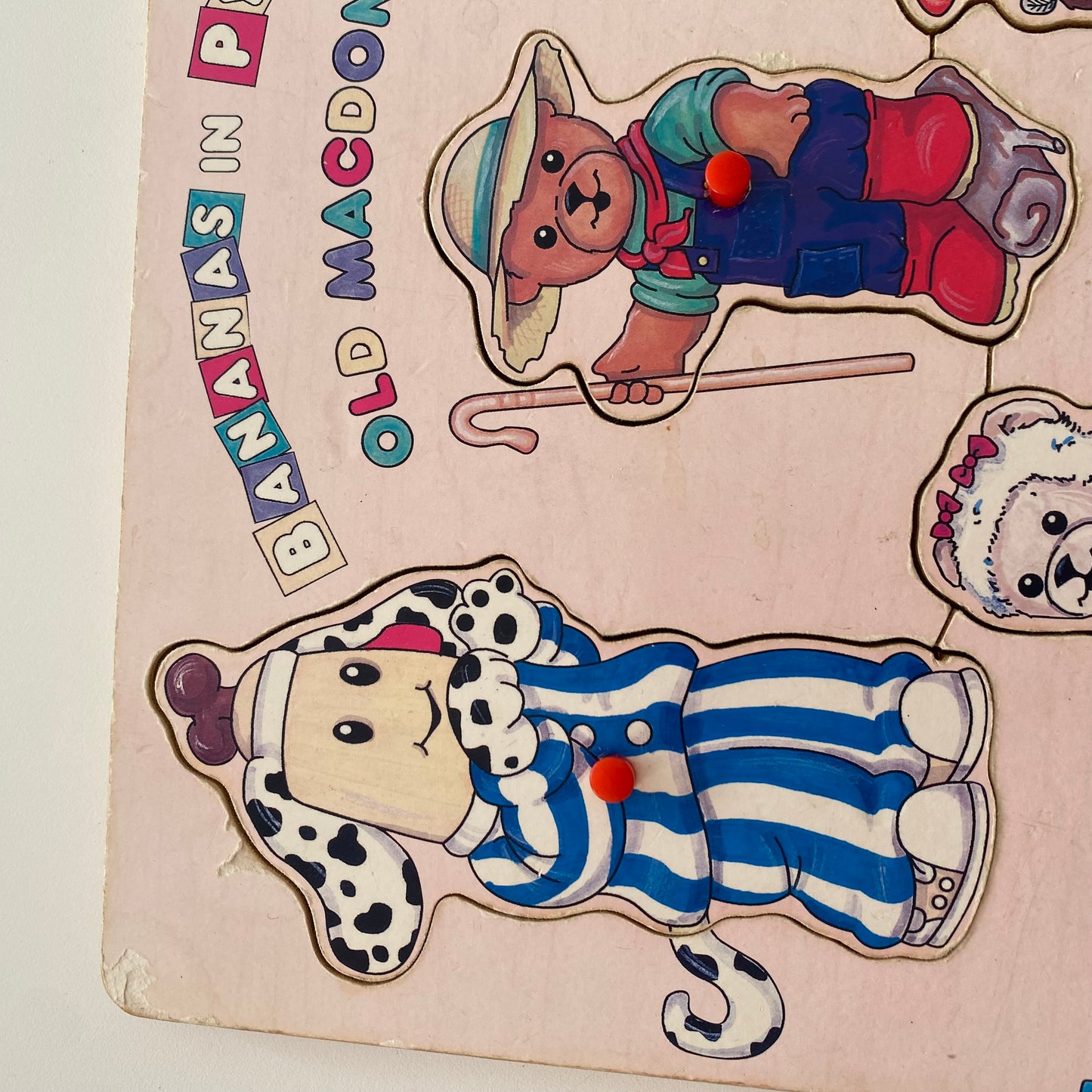 Vintage Bananas In Pyjamas Wooden Puzzle