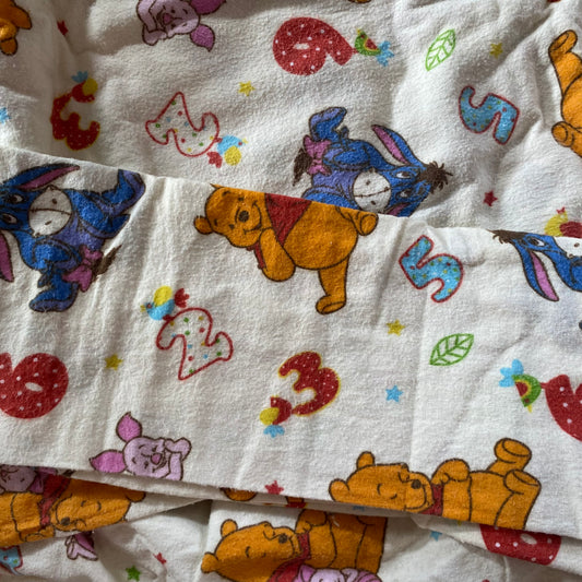 Winnie The Pooh Single Flat, Fitted & Pillowcase Flannel Sheets