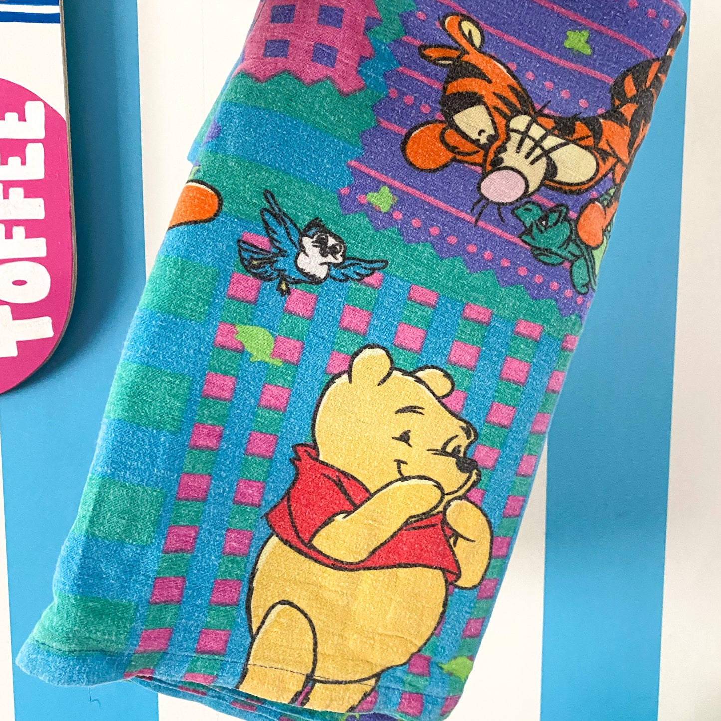 Vintage Disney Winnie The Pooh Single Flannel Flat Sheet