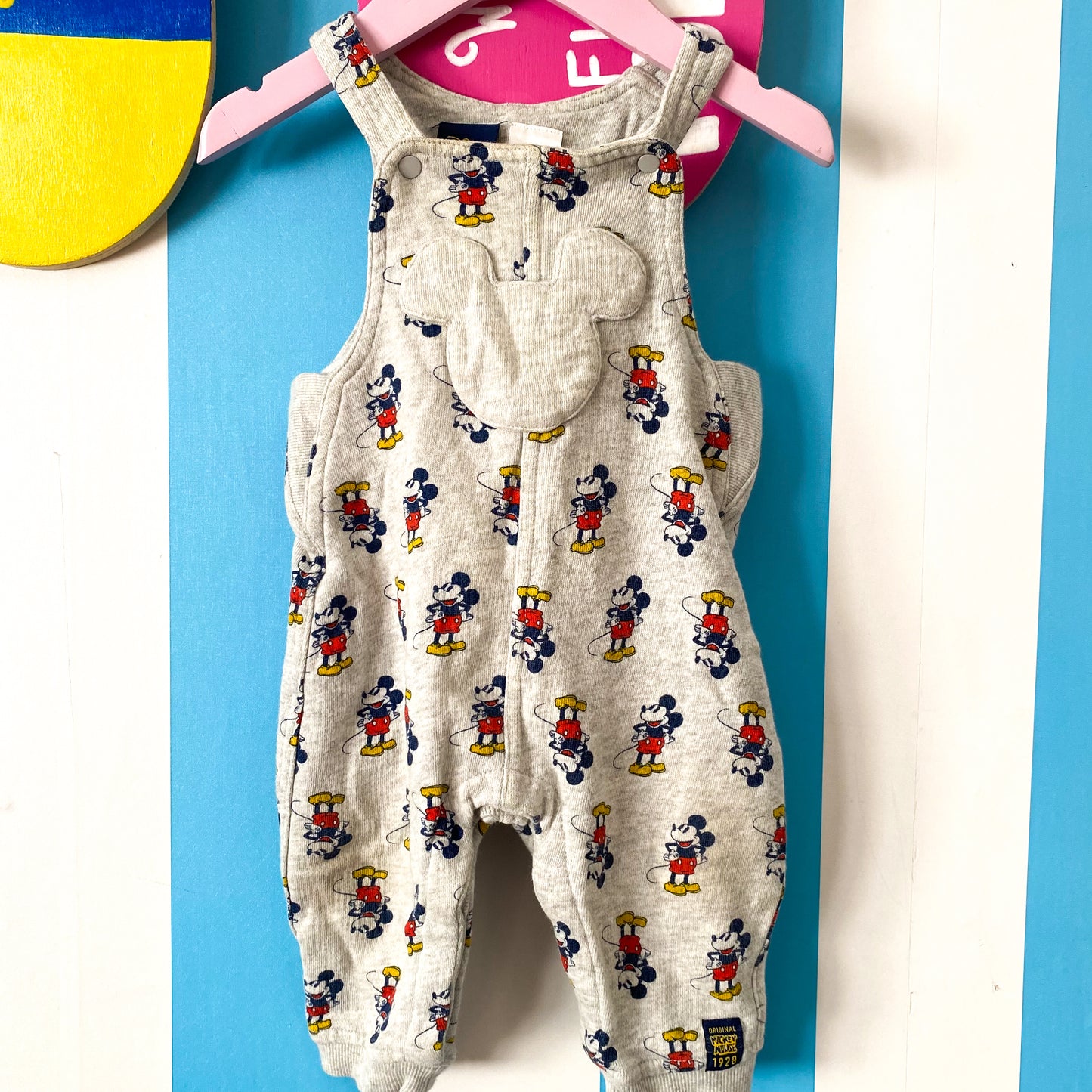 Disney Mickey Mouse Overalls - Size 6-12M