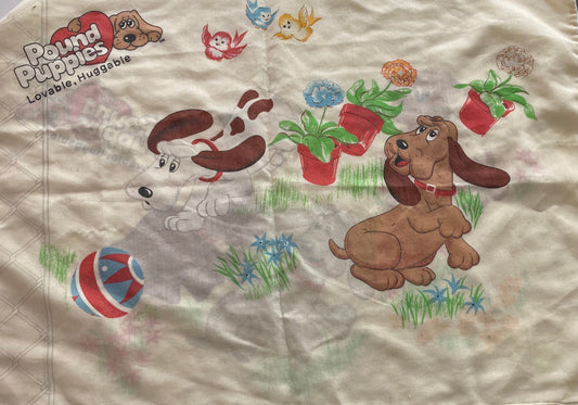 Vintage Pound Puppies Pillowcase