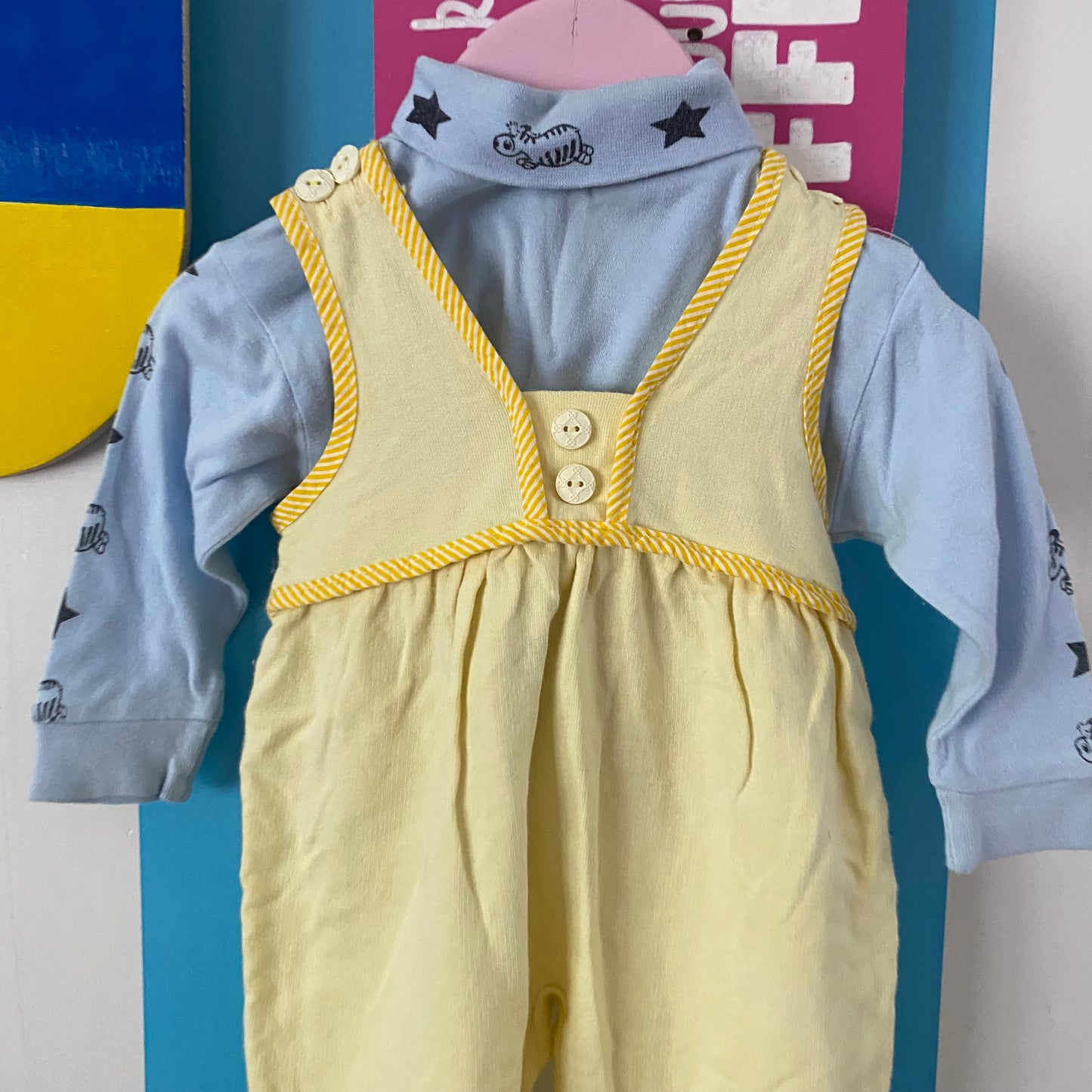 Vintage Skivvy & Overalls - Size 6M