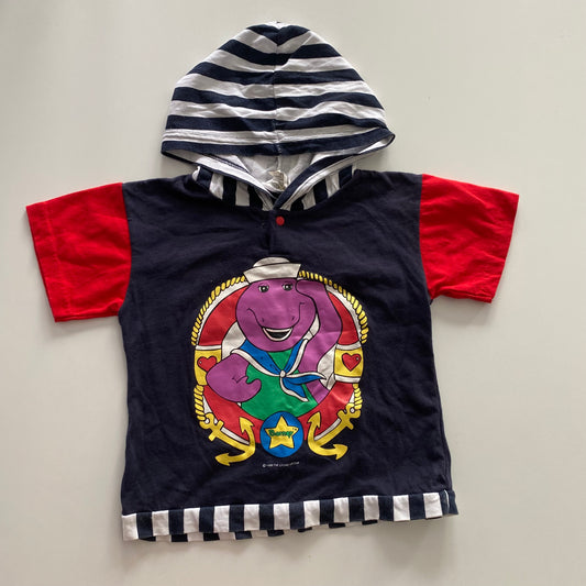 Vintage Barney Hooded Top - Size 2