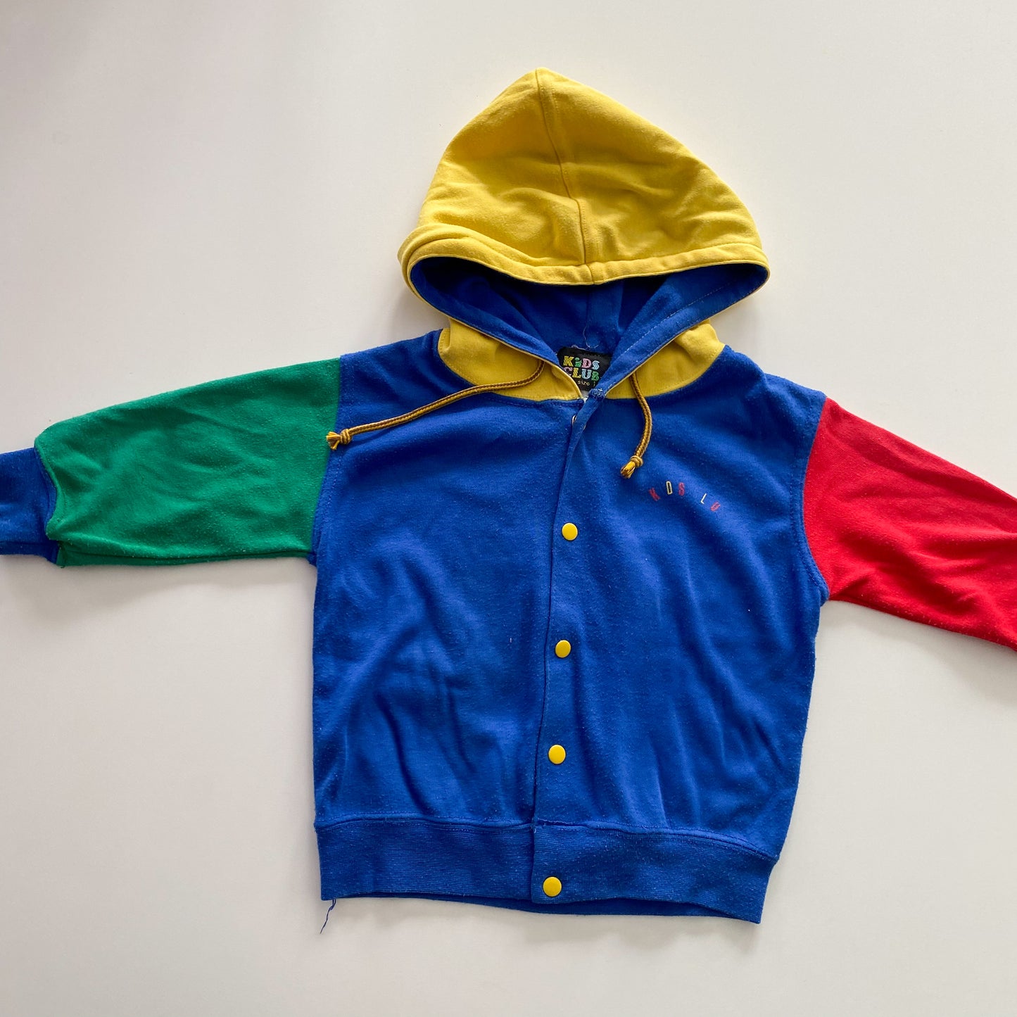 Vintage Kids Club Colour Block Hoodie - Size 1
