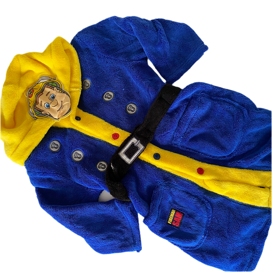 Fireman Sam Dressing Gown - Size 2-3Y