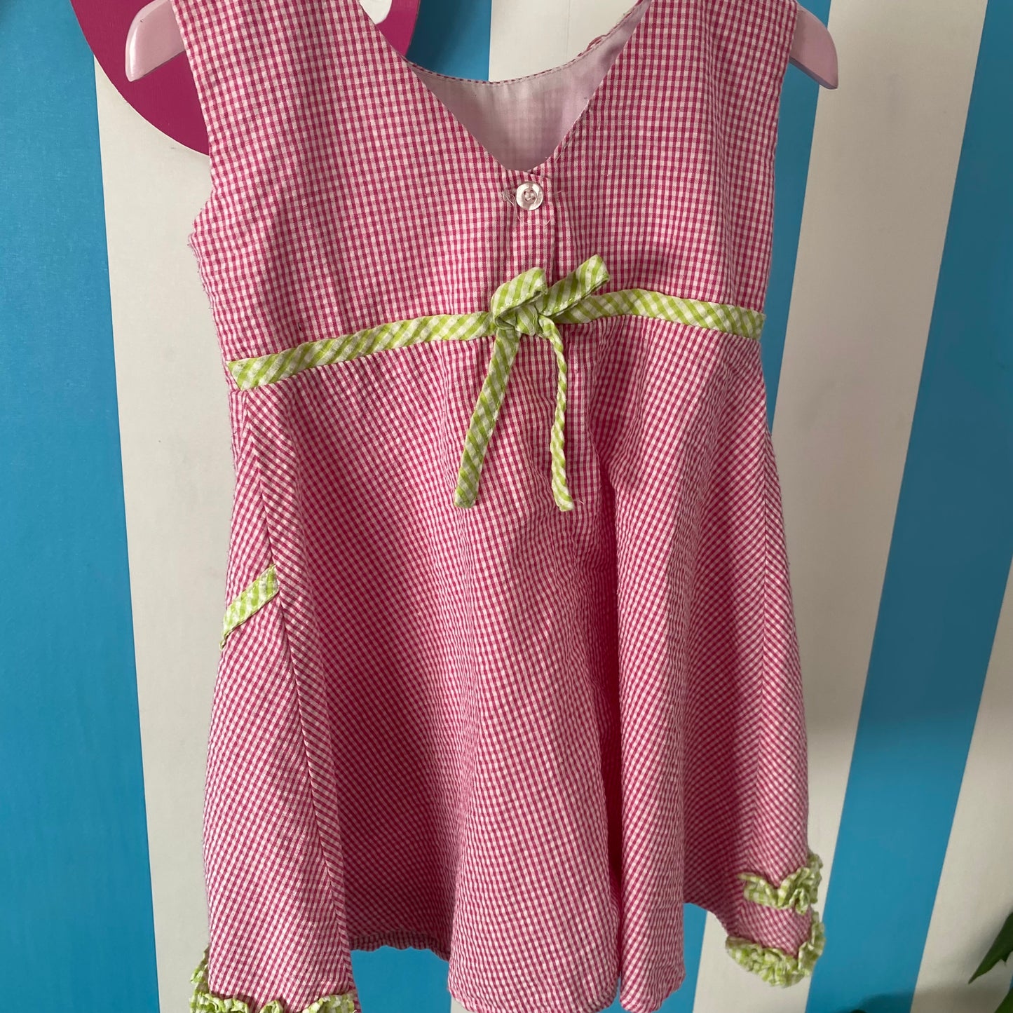 Strawberry Gingham Dress - Size 3