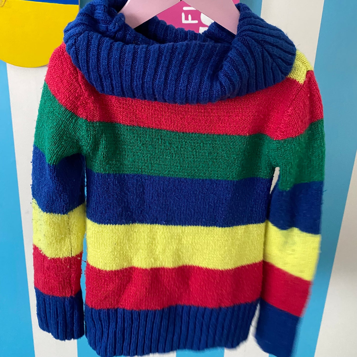Pumpkin Patch Rainbow Knit Jumper - Size 7