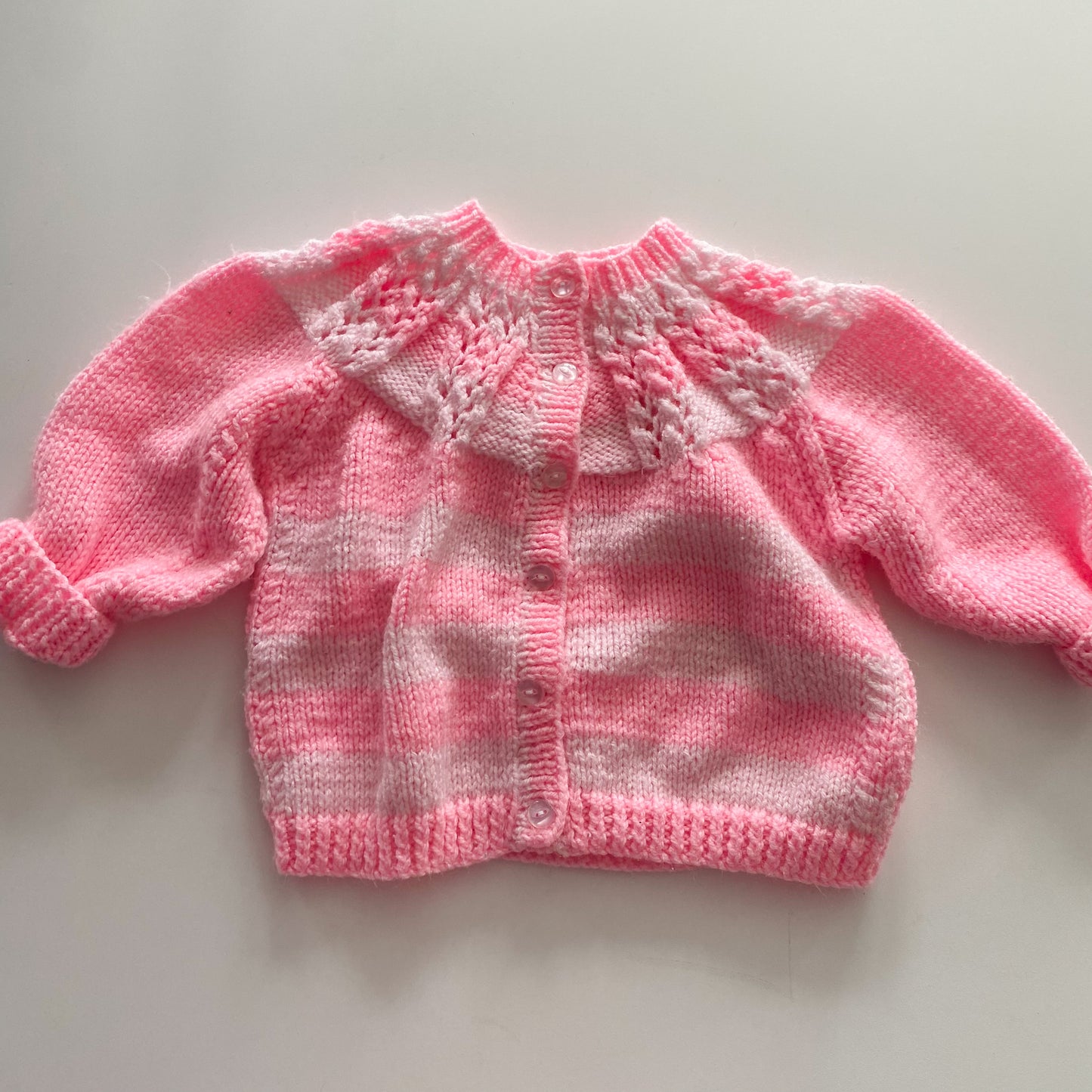 Handmade Knit Cardigan - Size 6M