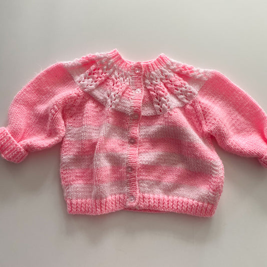 Handmade Knit Cardigan - Size 6M