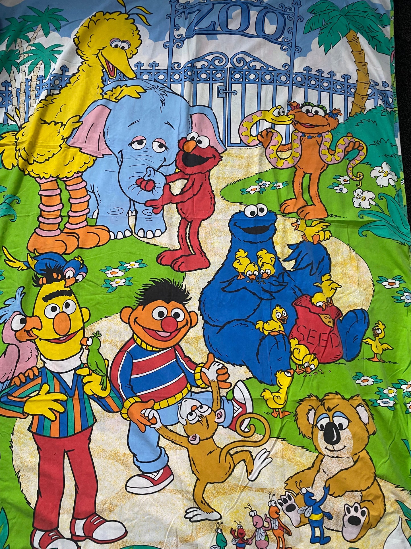 Vintage Sesame Street Reversible Single Duvet Cover