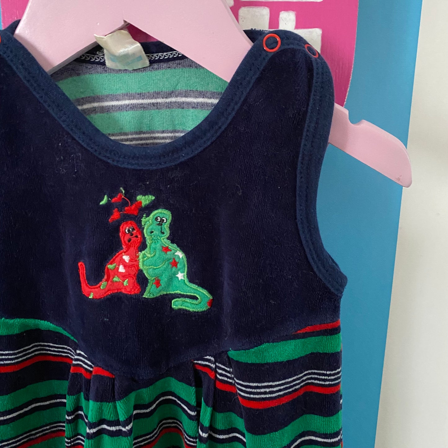 Vintage Velour Footed Suit - Size 3-6M