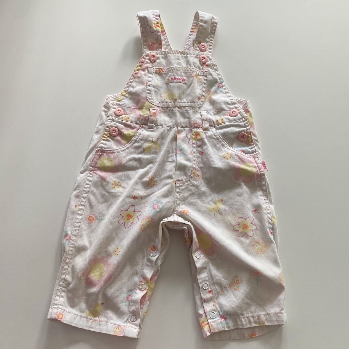 Vintage Pumpkin Patch Overalls - Size 6-12M