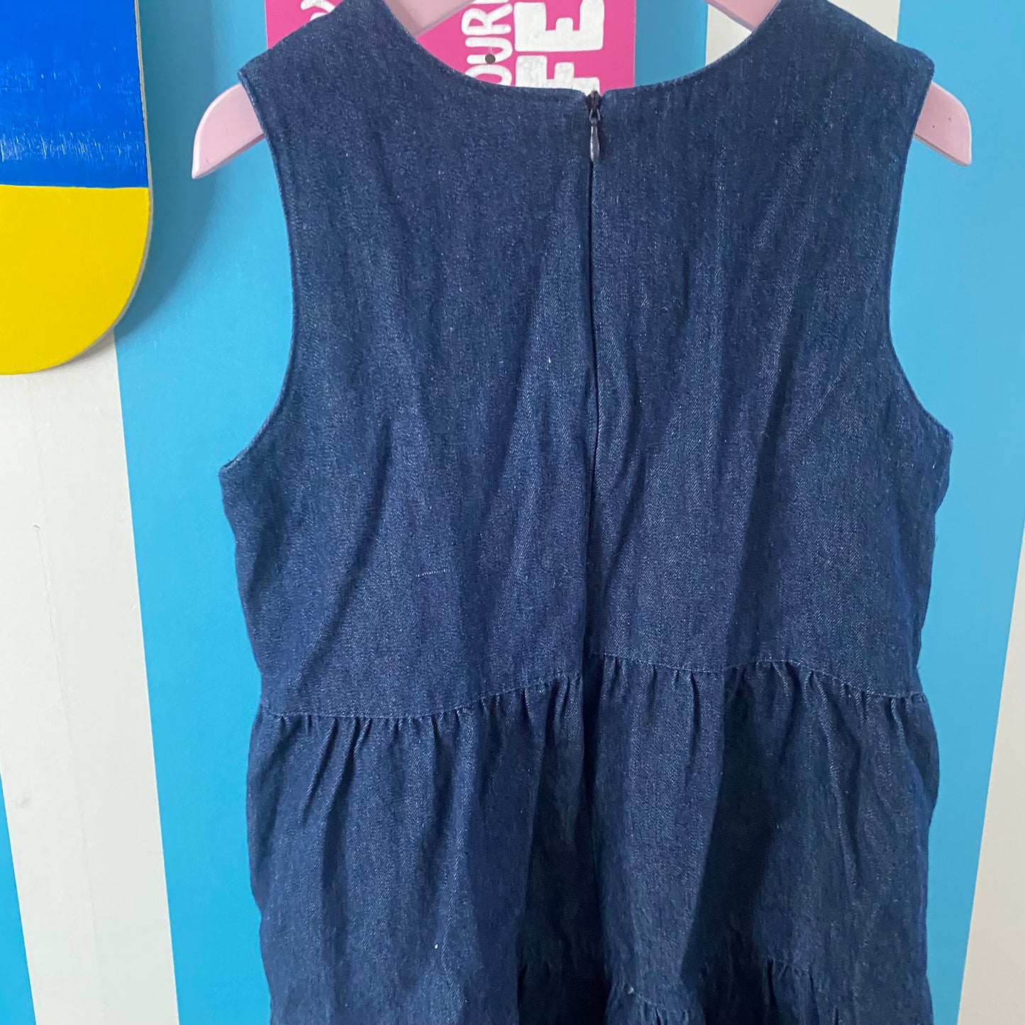 Vintage Tickled Pink Denim Dress - Size 7