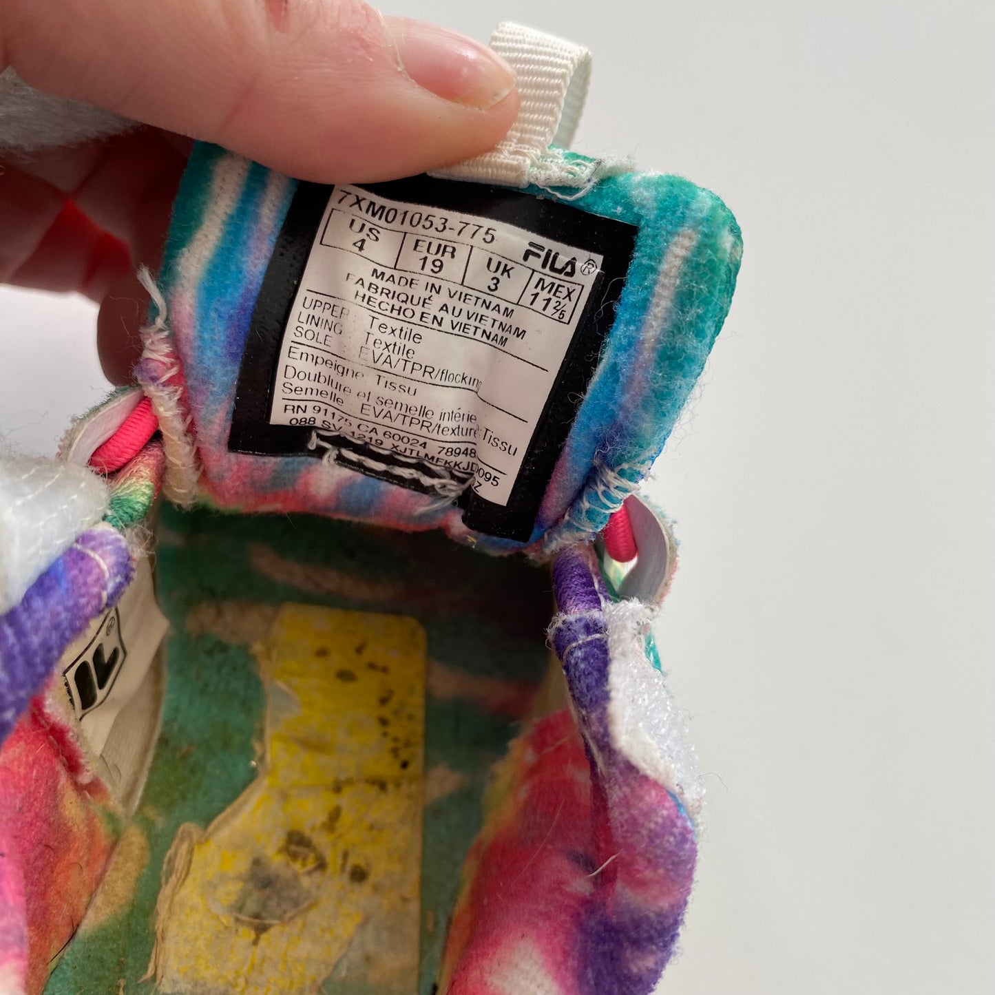 Fila Disruptor II Tie Dye Sneakers - Size 4 Infant