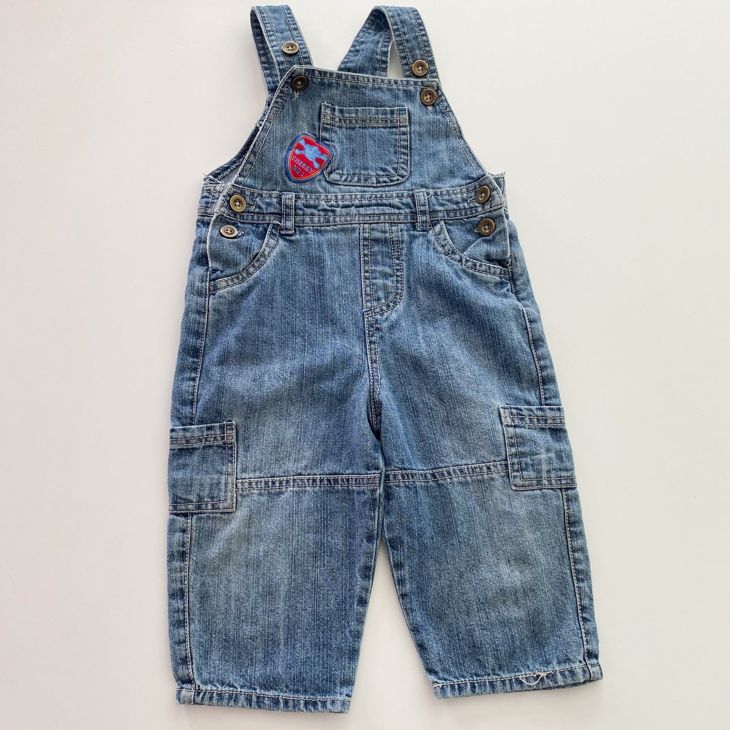 Y2K Denim Overalls - Size 6-12M