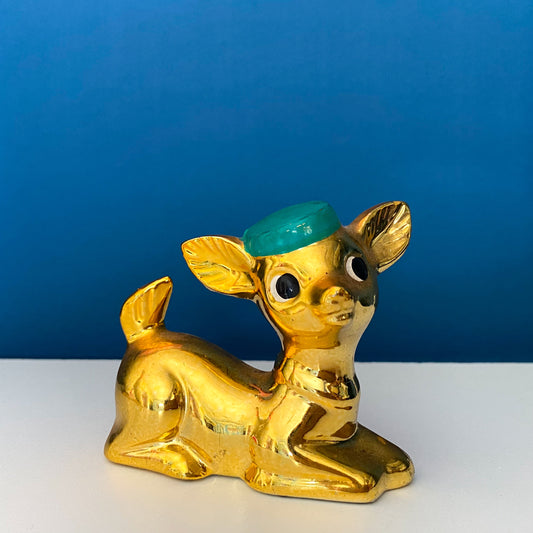Vintage Ceramic Gold Deer