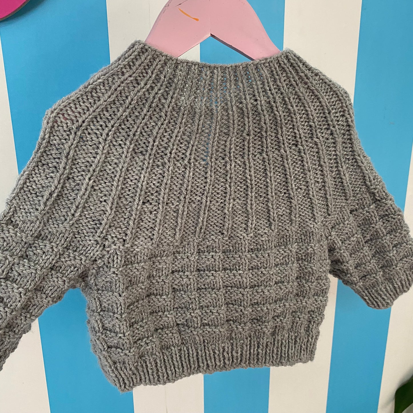 Handmade Knit Cardigan- Size 6-12M