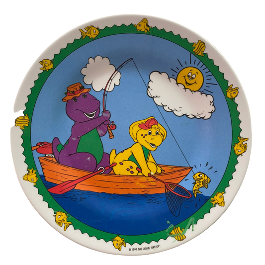 Vintage 1997 Barney Melamine Plate