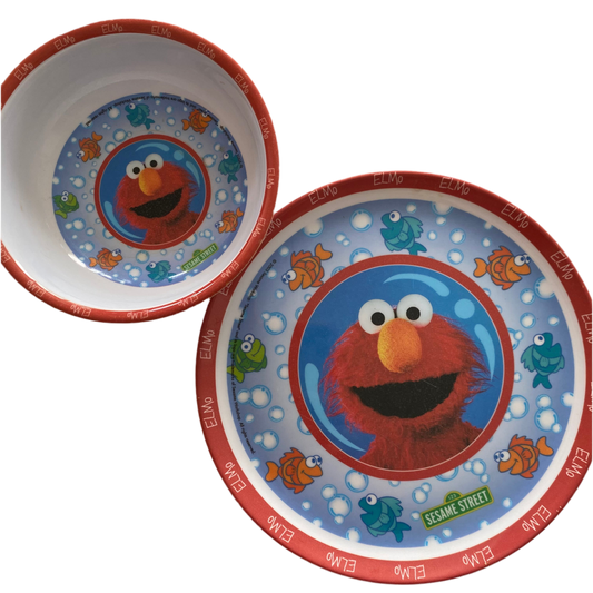Sesame Street Elmo Melamine Bowl & Plate